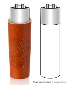 Lederhülle/Cover für Feuerzeuge "Tiki II"
