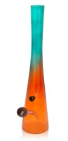 Hollandbong Glas türkis-orange mit Kickloch