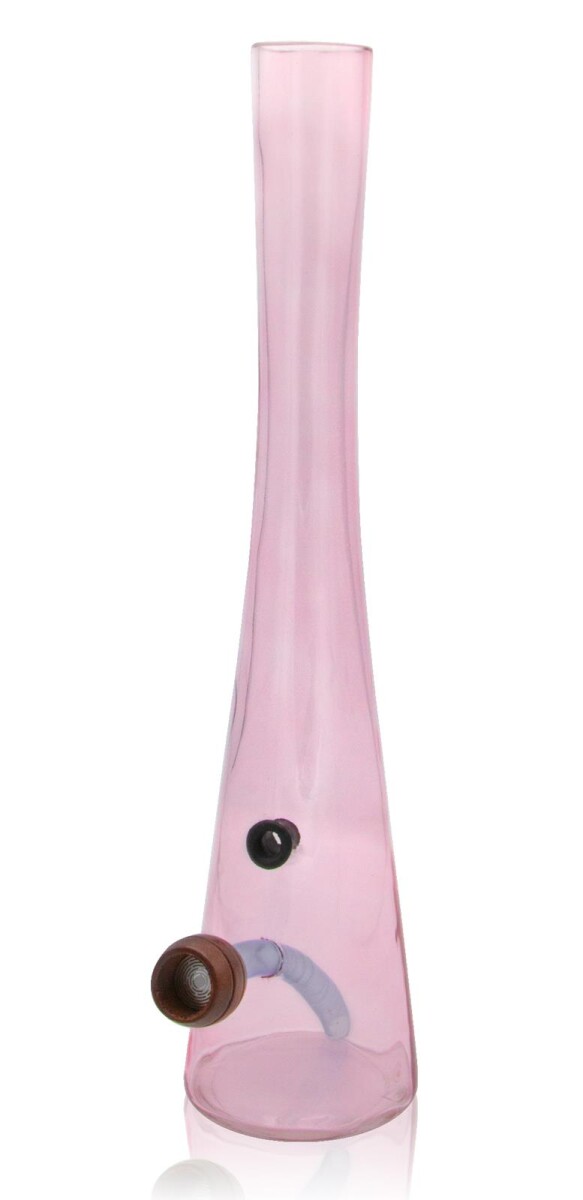 Hollandbong Glas pink mit Kickloch