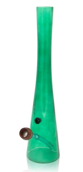 Hollandbong Glas grün mit Kickloch