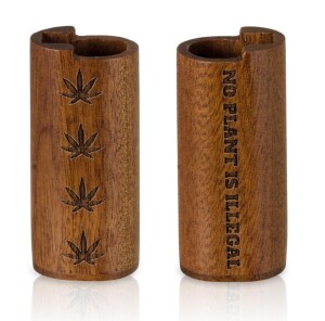 Holzcover "No Plant is illegal", dunkel