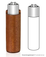 Holzcover "keep on rolling + Joint", dunkel