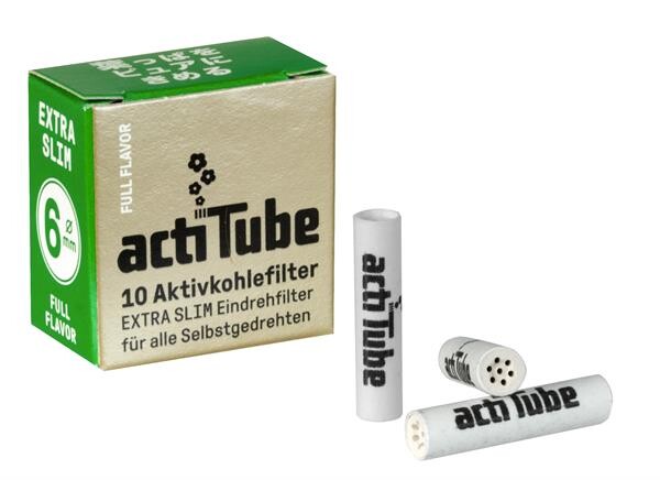actiTube Aktivkohlefilter Full Flavor 6mm, 10Stk
