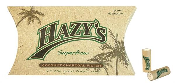 HAZYS Superflow Kokosnuss Aktivkohlefilter Ø8mm 50er Schachtel