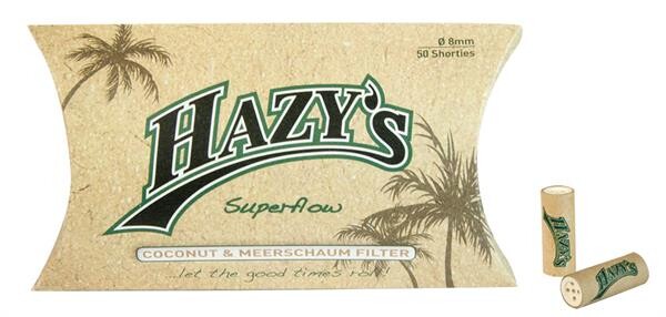 HAZYS Superflow Kokosnuss- & Meerschaumfilter Ø8mm 50er Schachtel