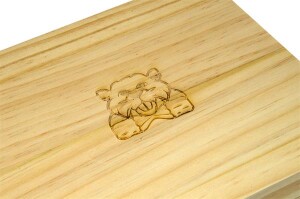 Holz Aufbewahrungsbox "Biber" quadr. groß