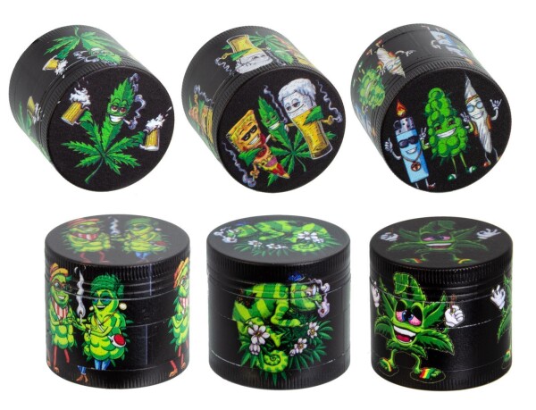 Aluminium Grinder "Full Print Hemp"