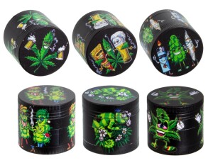 Aluminium Grinder "Full Print Hemp"