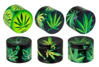 Aluminium Grinder "Full Print Leaf Green"