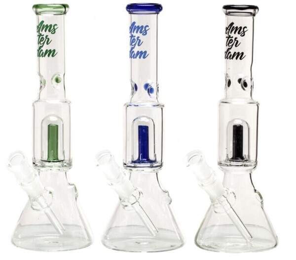 Beaker Amsterdam Glasbong Schwarz