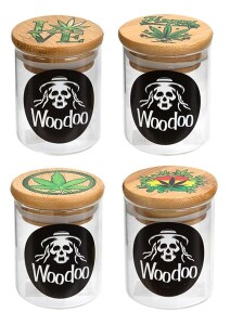 Woodoo Glas mit Bambusdeckel