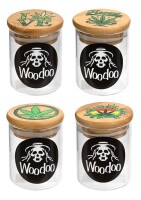Woodoo Glas mit Bambusdeckel