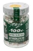 100 Purize Slim Aktivkohlefilter im Glas Weiss