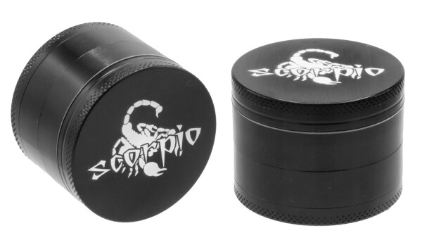 Aluminium Grinder Scorpio schwarz