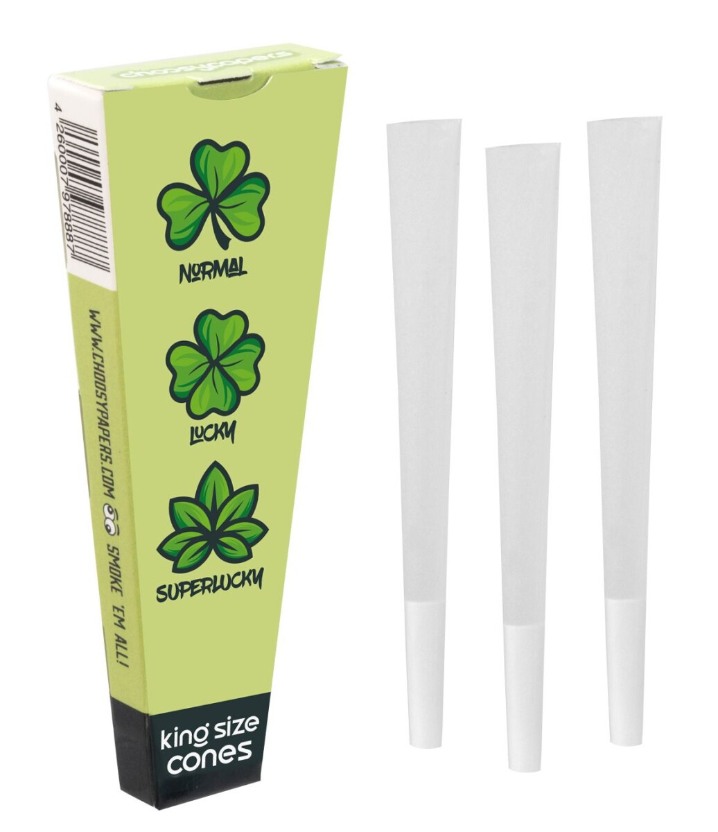 Choosypapers King Size Cones 3Pack, Superlucky