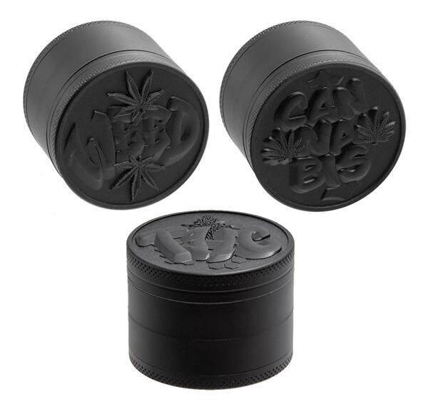 Metall Grinder 4Part "BLACK EMBOSSED-GRAFFITI"