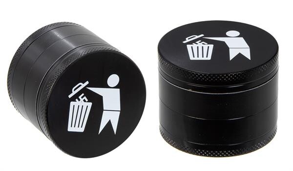 Aluminium Grinder 4-Part Ø50mm schwarz "TRASH"