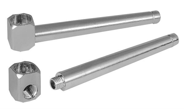 Messingpfeife, silber "KREFELDER"