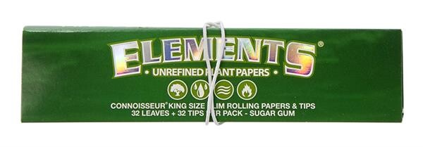Elements Green KS Slim Connoisseur Papers & Tips