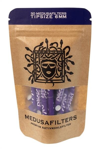 MEDUSA 50 Aktiv Cellulose Filter Slim Ø5,9mm VIOLET