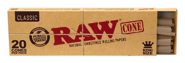 RAW Classic King Size Papercones 20er Schiebe Packung