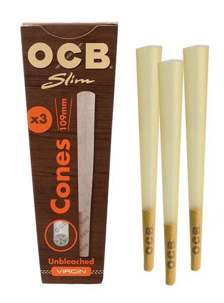 OCB Premium Slim unbleached Virgin Cones 3er Pack