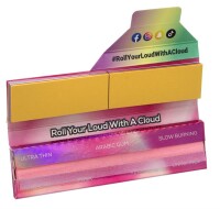 Cloudz Pink King Size Slim Paper & Regenbogen Filtertips