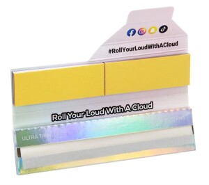 Cloudz White King Size Slim Paper & Regenbogen Filtertips