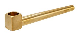 Messingpfeife, gold "KREFELDER"