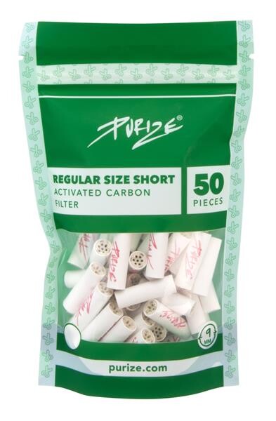 PURIZE Aktivkohlefilter Regular SHORT ø 9mm, 50Stk.