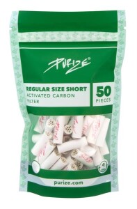 PURIZE Aktivkohlefilter Regular SHORT ø 9mm, 50Stk.