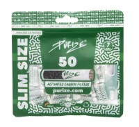 PURIZE® Slim Size Aktivkohlefilter, ø 7mm, 50er