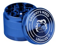 Grannys Weed Grinder 4teilig -Legalize It- Blue