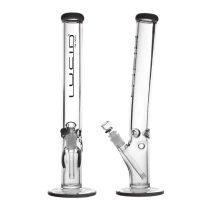 Lucid 7mm Bong Tower mit Knick und Eisfach Black