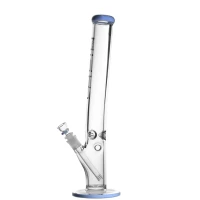 Lucid 7mm Bong Tower mit Knick und Eisfach Milky Blue