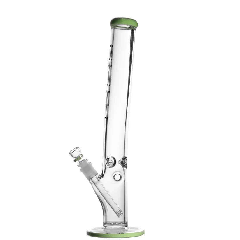 Lucid 7mm Bong Tower mit Knick und Eisfach Milky Green