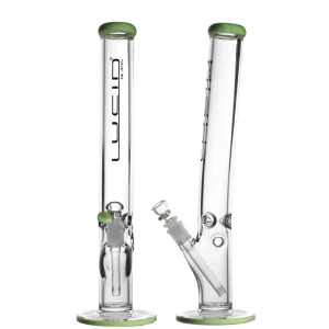 Lucid 7mm Bong Tower mit Knick und Eisfach Milky Green