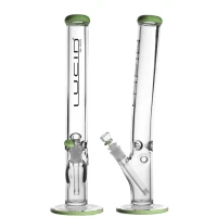 Lucid 7mm Bong Tower mit Knick und Eisfach Milky Green