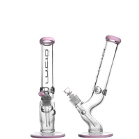 Lucid 7mm Bong Curved 36cm Milky Pink