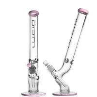 Lucid 7mm Bong Curved 45cm Milky Pink