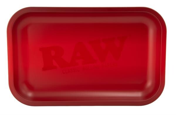 RAW Dreh-Tablett - Rolling Tray, SMALL "RAW Red Matte"