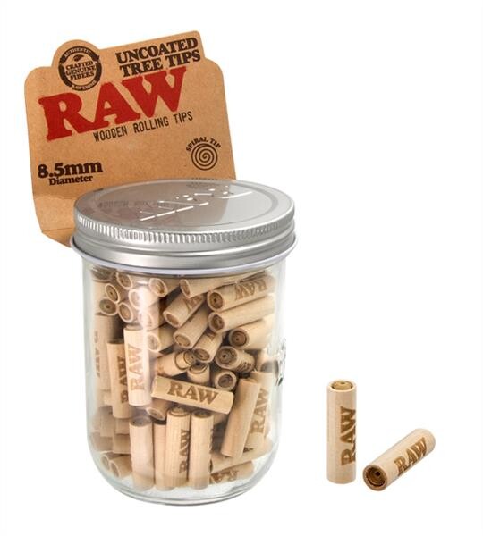 RAW Uncoated Tree Tips Holzfiltertips 135 Filter