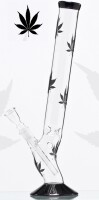Multi Leaf Hangover Glas Bong Schwarz