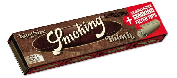 Smoking BROWN Unbleached King Size+Filtertips