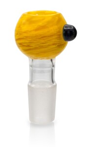 Glas Steckkopf Gelb